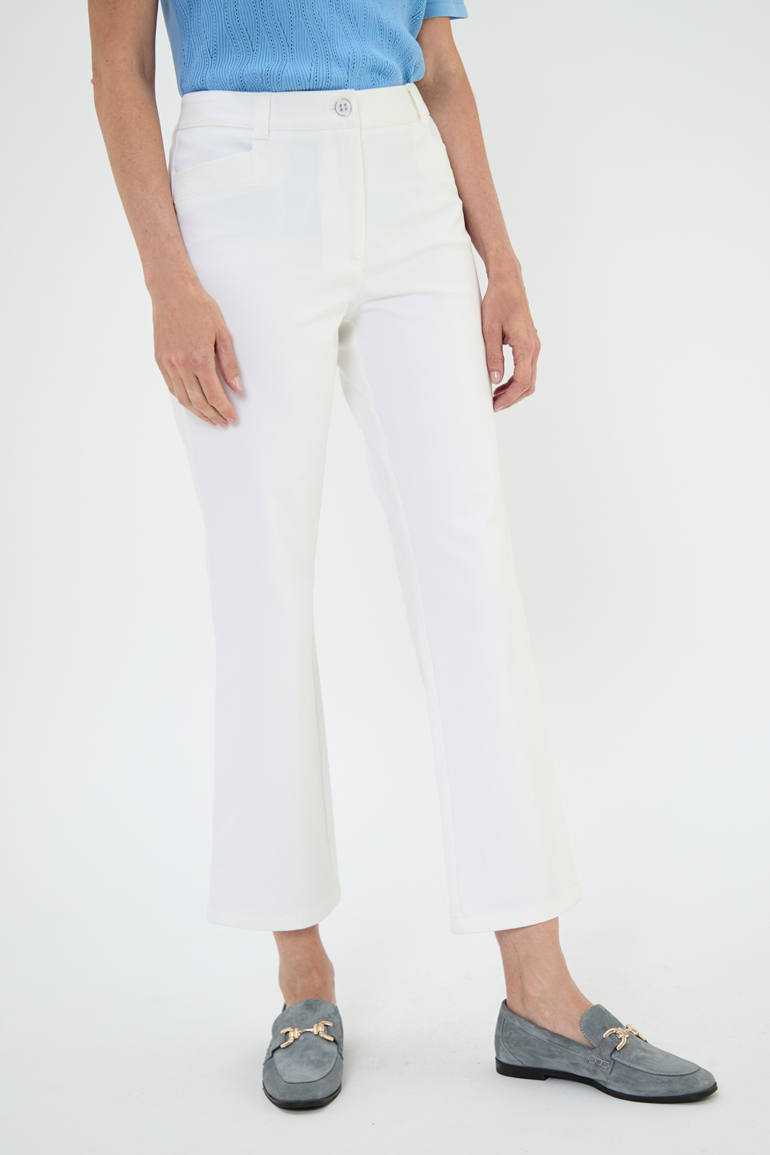 PANTALÓN ALGODÓN MUJER MA GRIFFE BLANCO RECTO - 2