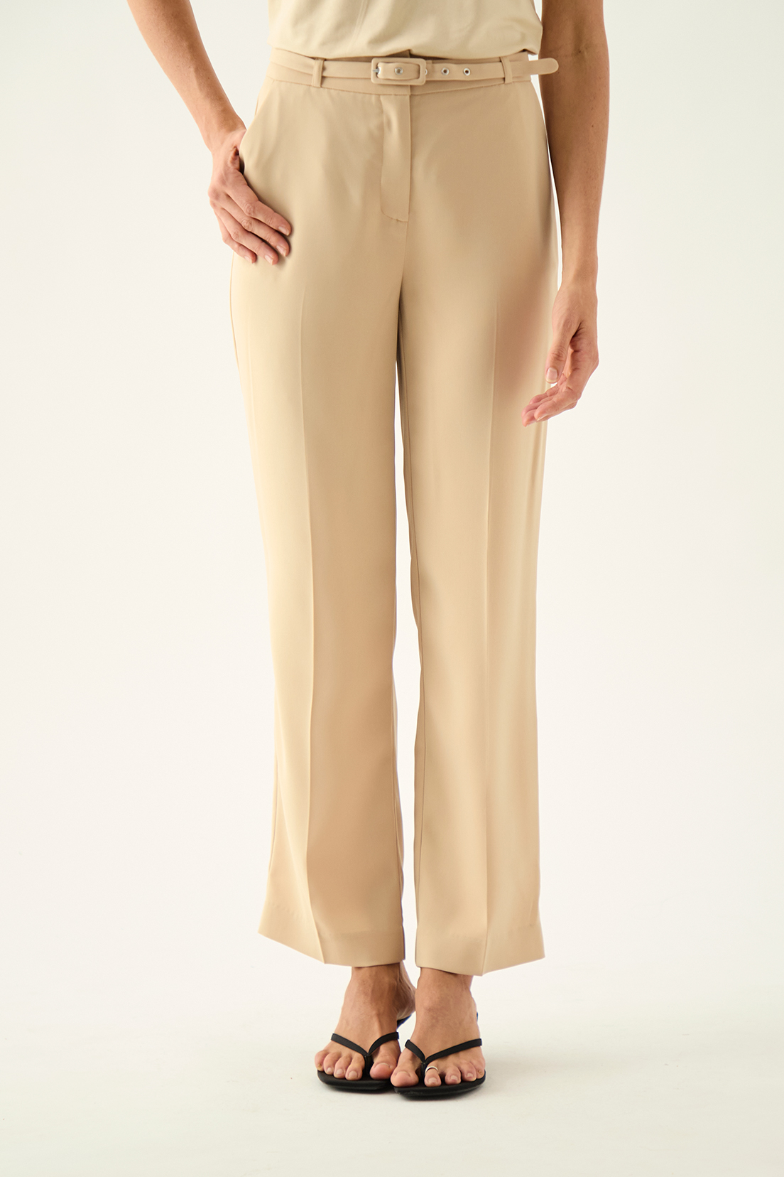 PANTALÓN MUJER ASH BEIGE LISO - 2