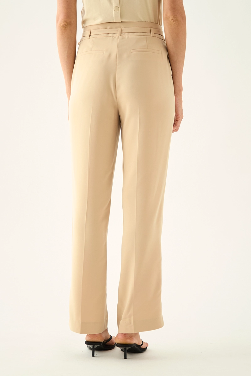 PANTALÓN MUJER ASH BEIGE LISO - 5