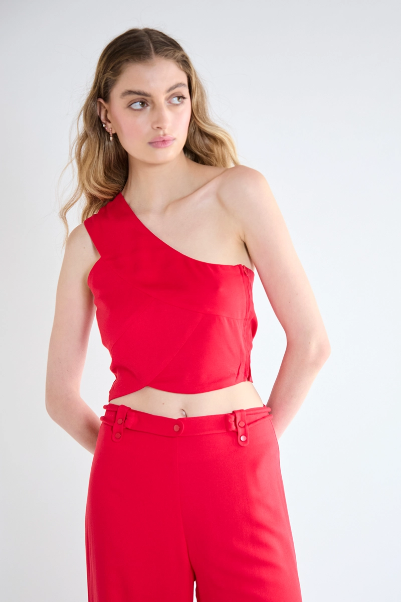 BLUSA MUJER IO ROJO LISA - 1