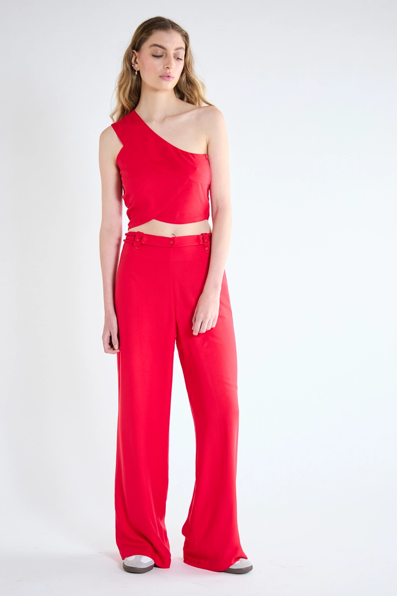 BLUSA MUJER IO ROJO LISA - 3