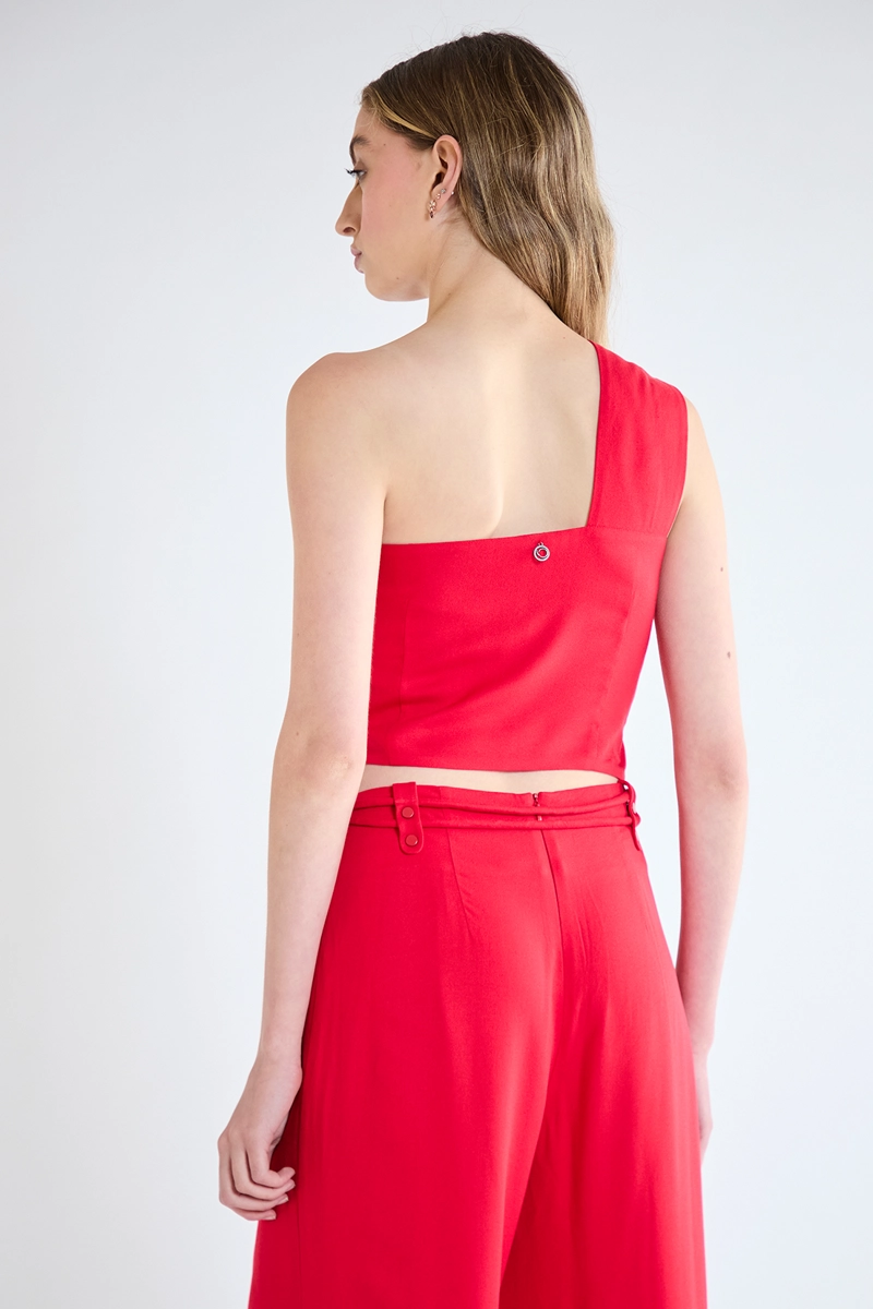 BLUSA MUJER IO ROJO LISA - 4