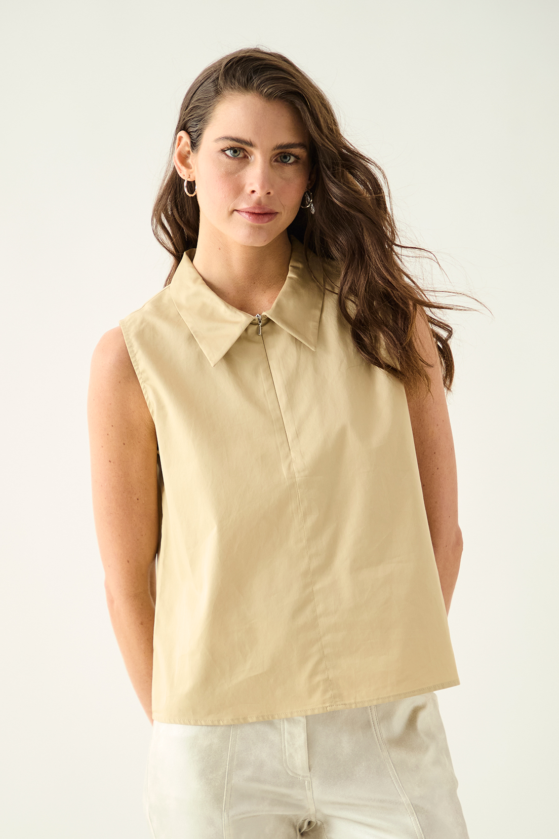 BLUSA MUJER ASH BEIGE LISA - 1