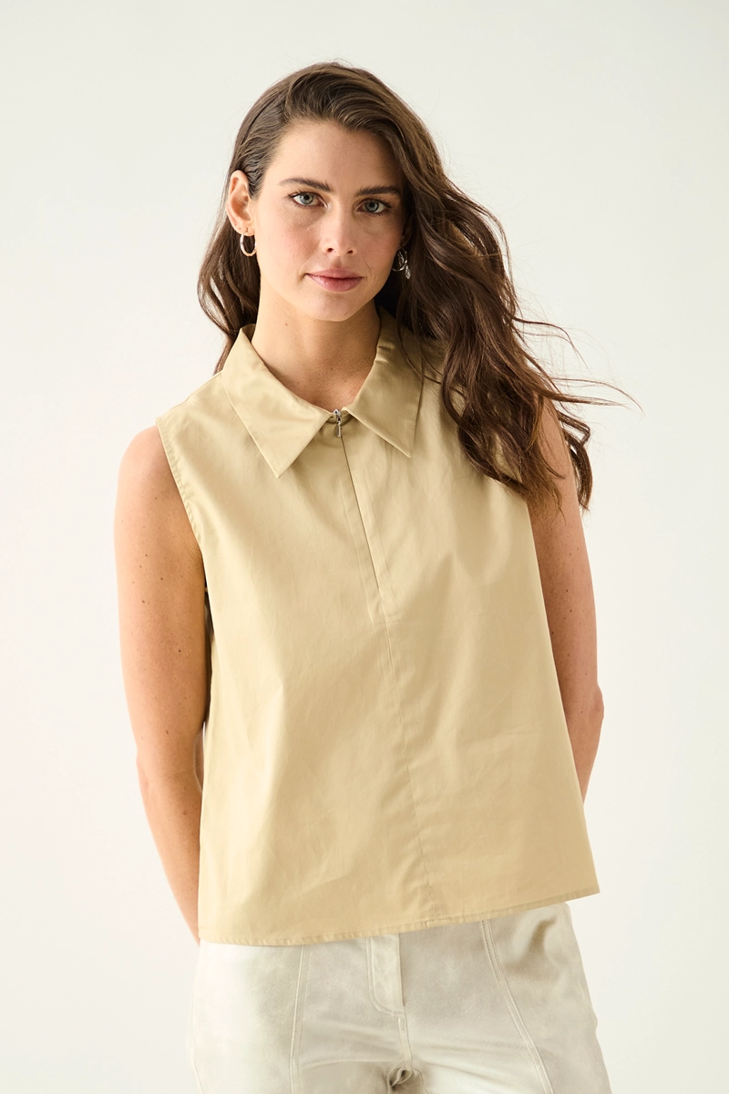 BLUSA MUJER ASH BEIGE LISA - 1