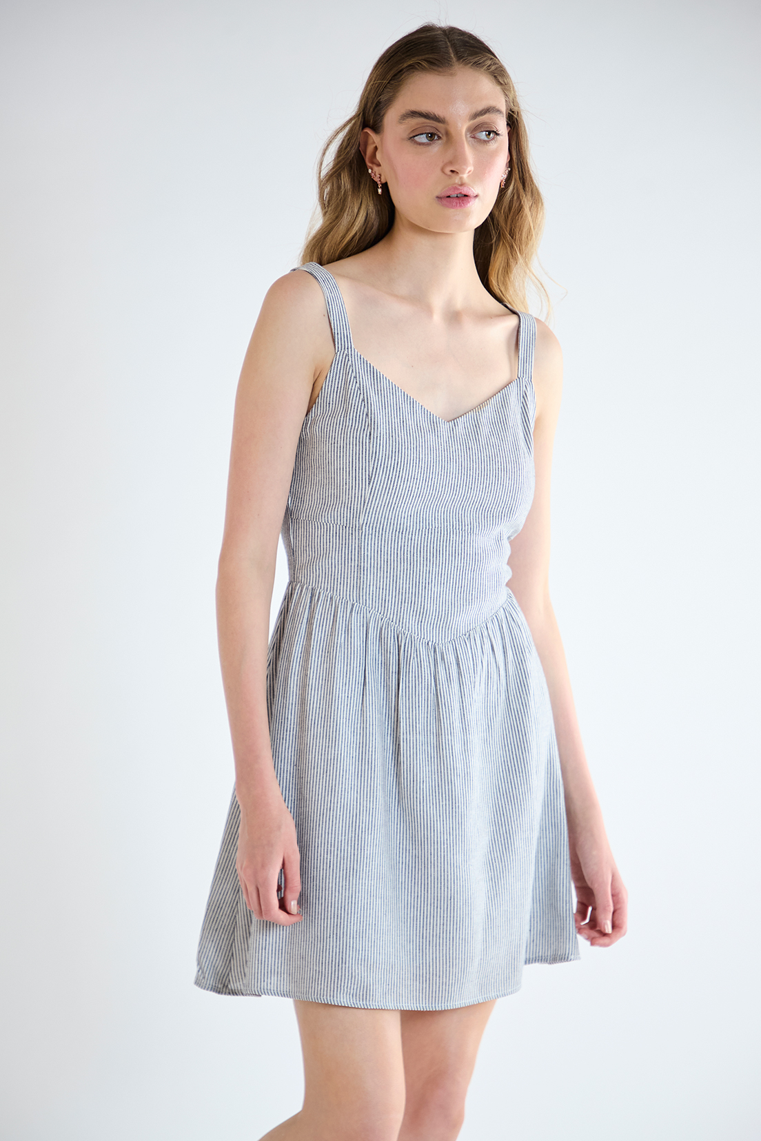 VESTIDO LINO MUJER IO GRIS FANTASIA - 3