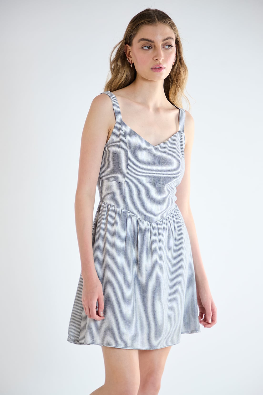 VESTIDO LINO MUJER IO GRIS FANTASIA - 3