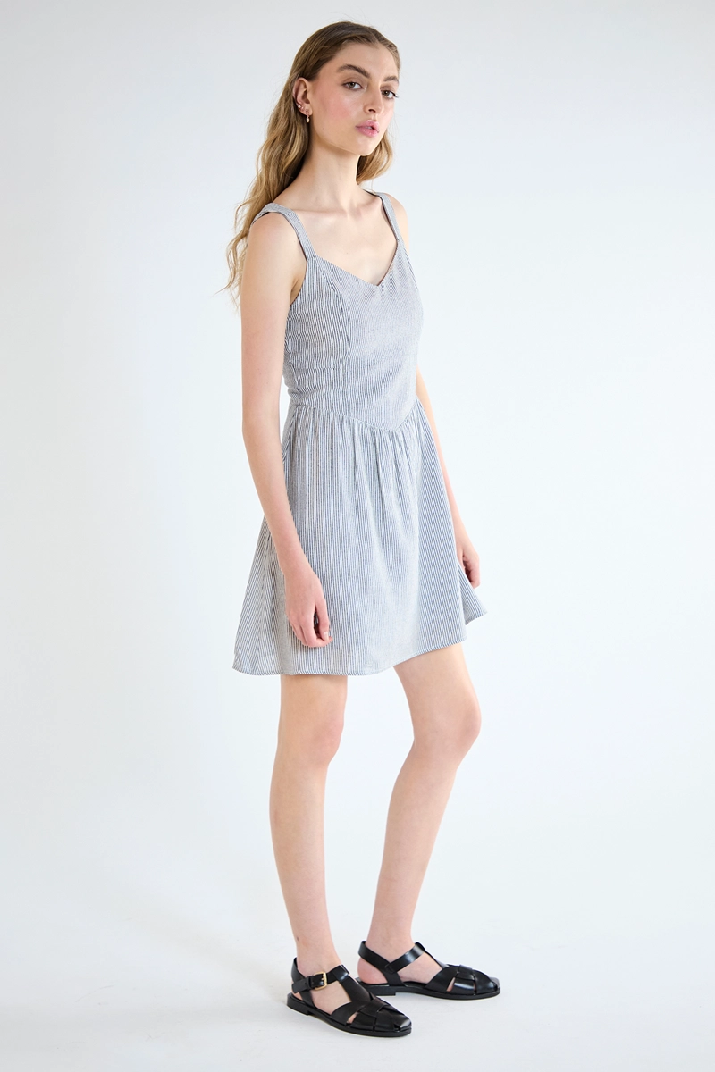 VESTIDO LINO MUJER IO GRIS FANTASIA - 4