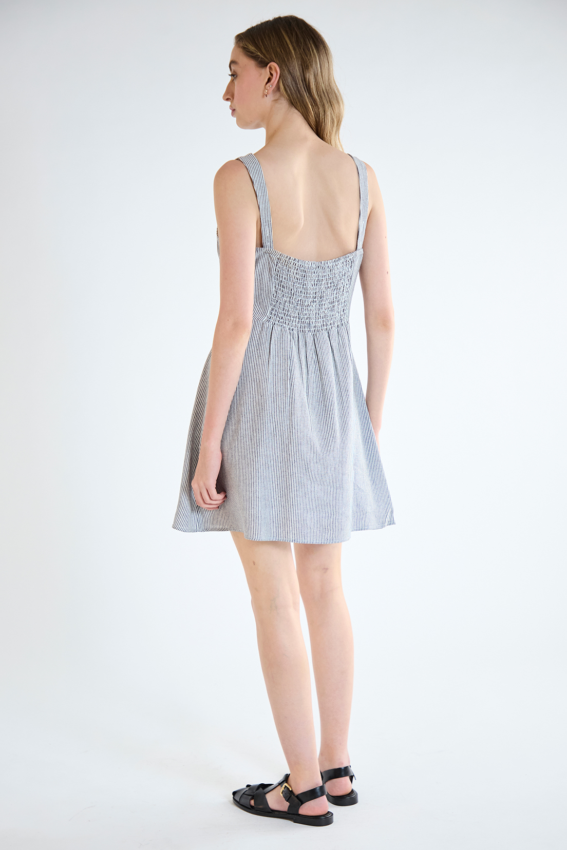 VESTIDO LINO MUJER IO GRIS FANTASIA - 5
