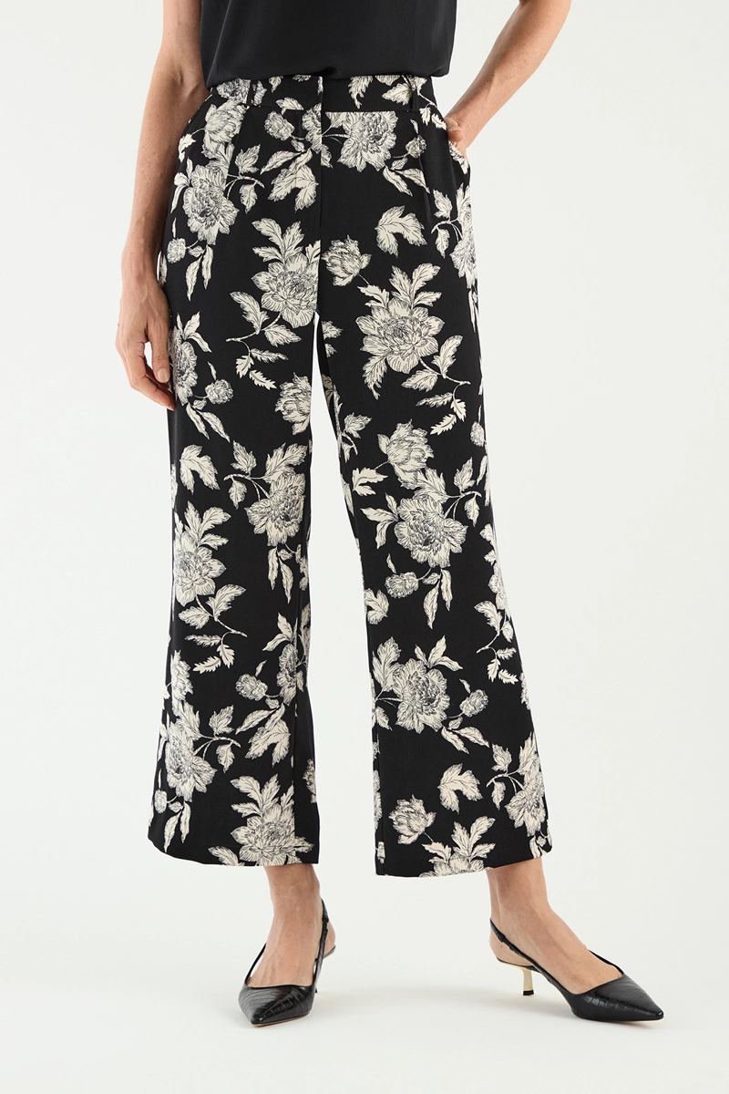 PANTALÓN MUJER MA GRIFFE NEGRO ESTAMPADO - 2