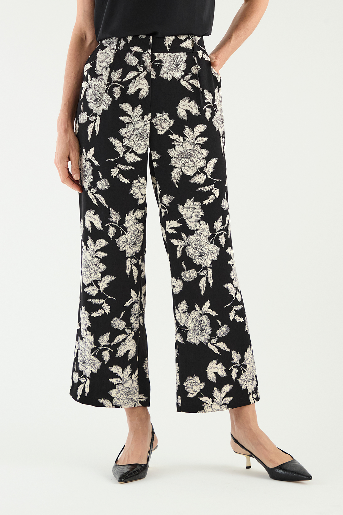 PANTALÓN MUJER MA GRIFFE NEGRO ESTAMPADO - 2