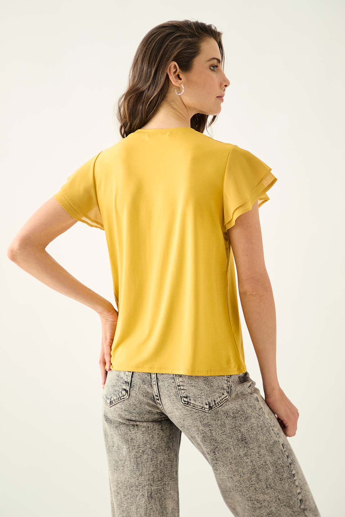 POLERA MUJER ASH MOSTAZA LISA - 4