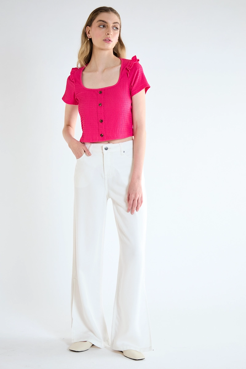 POLERA MUJER IO FUCSIA LISA - 5