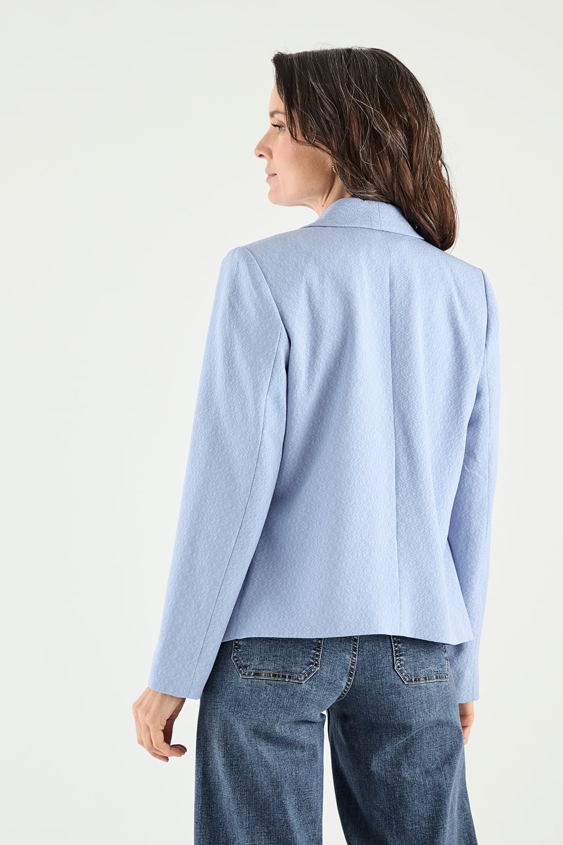 BLAZER MUJER MA GRIFFE CELESTE SOLAPA CONTINUA - 4