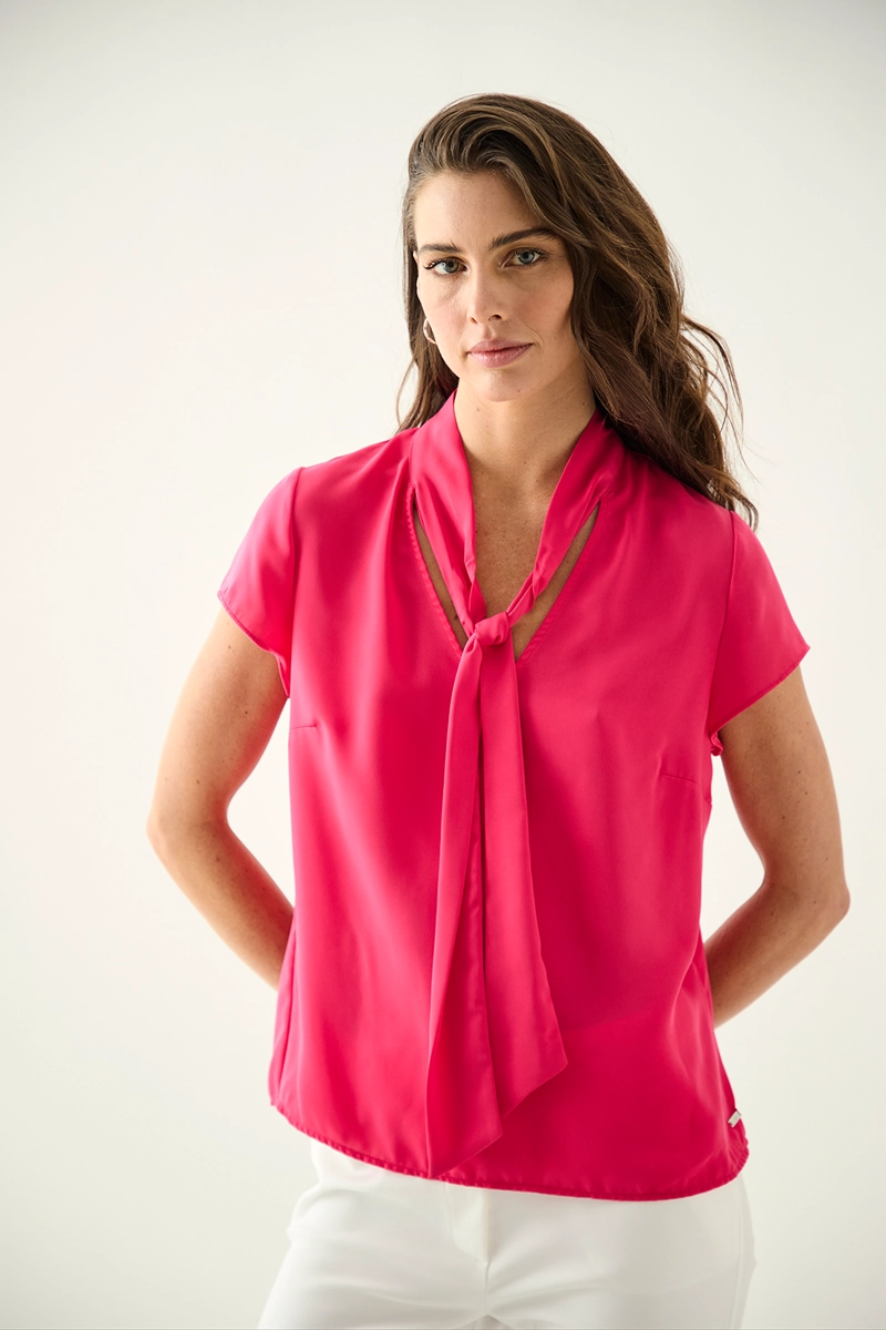 BLUSA MUJER ASH FUCSIA LISA - 1