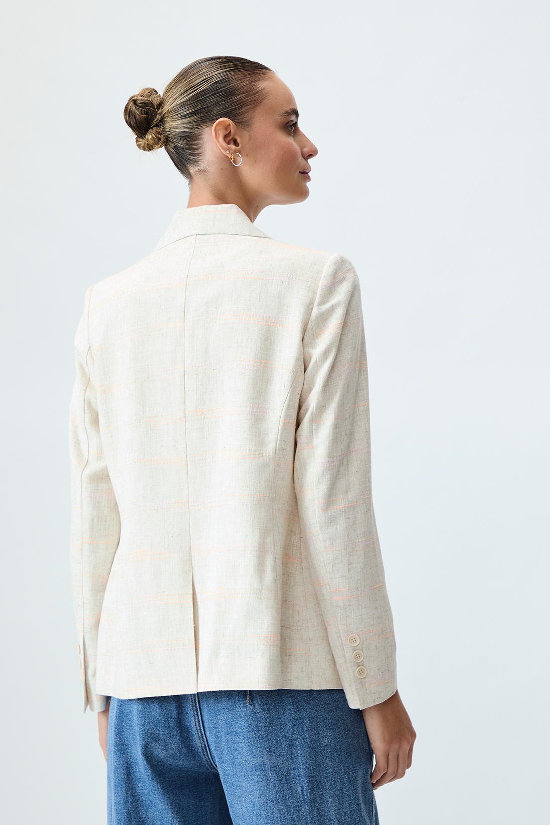 BLAZER MUJER IO BEIGE LISO - 4