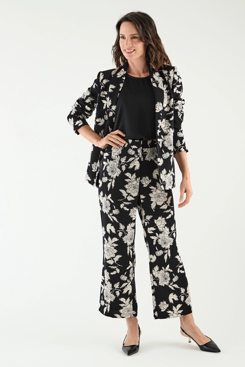 BLAZER MUJER MA GRIFFE NEGRO ESTAMPADO - 1