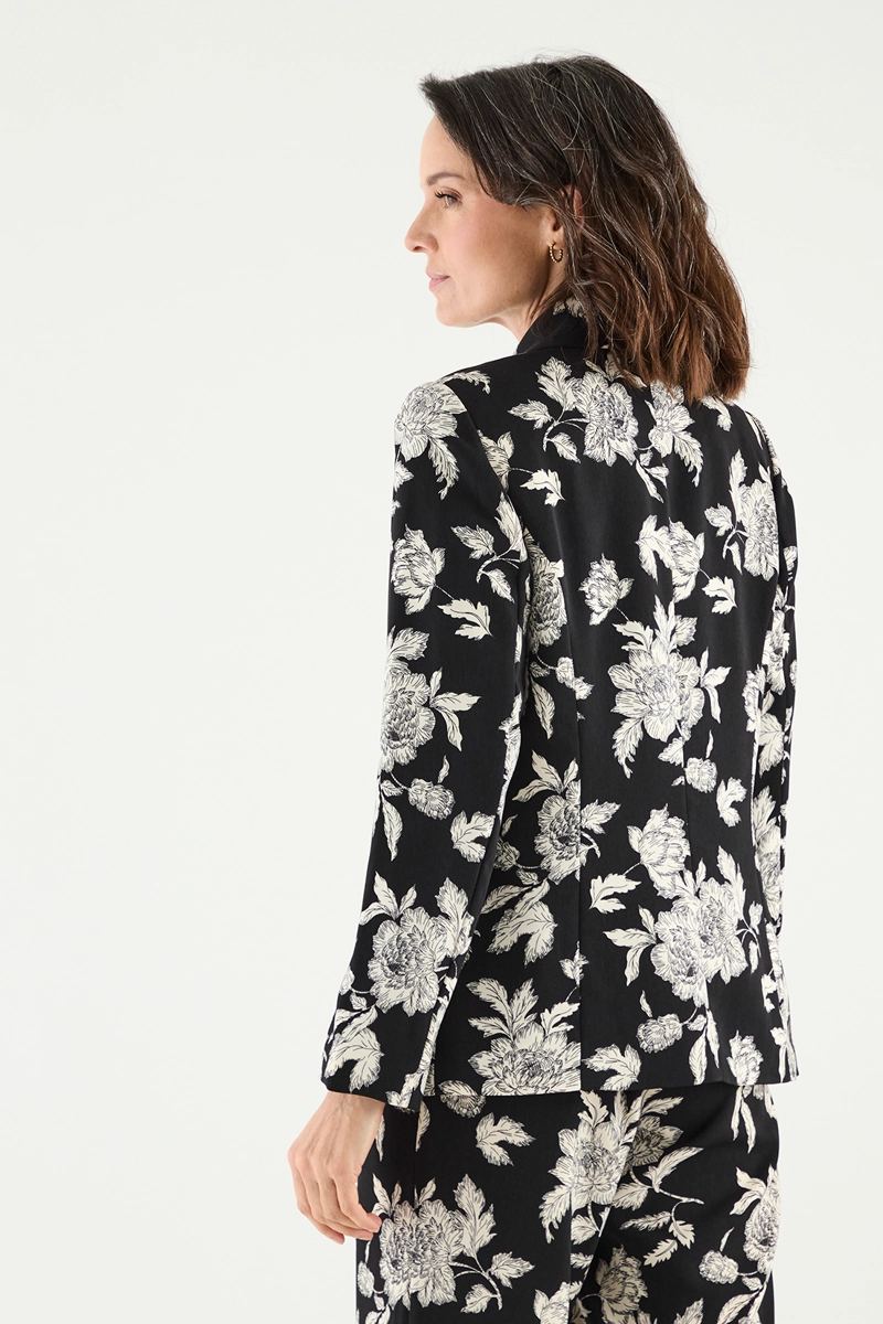 BLAZER MUJER MA GRIFFE NEGRO ESTAMPADO - 4