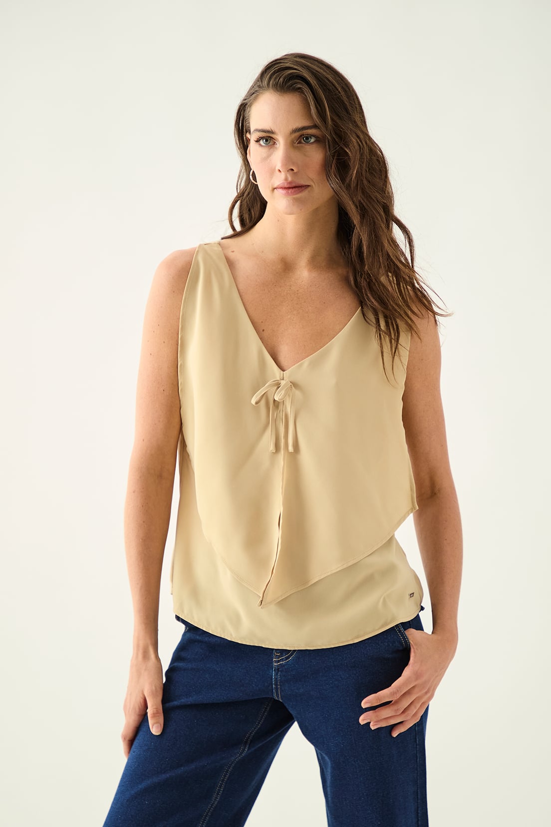 BLUSA MUJER ASH BEIGE LISA - 1
