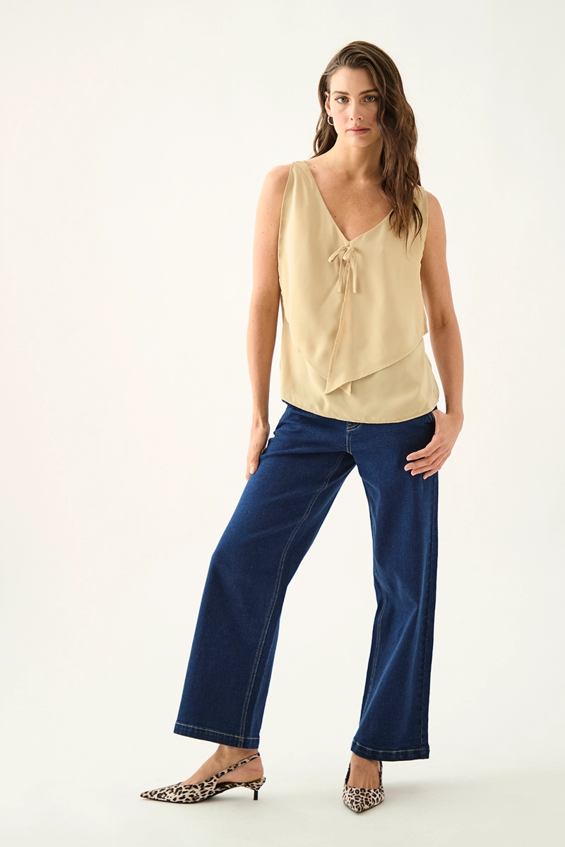 BLUSA MUJER ASH BEIGE LISA - 5