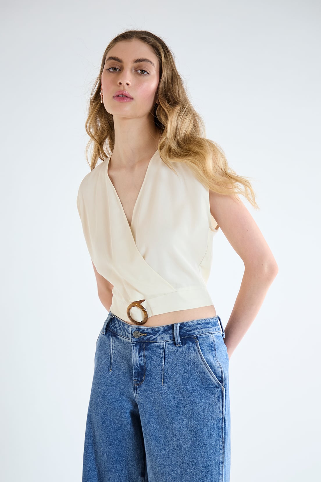 BLUSA MUJER IO BEIGE LISA - 2