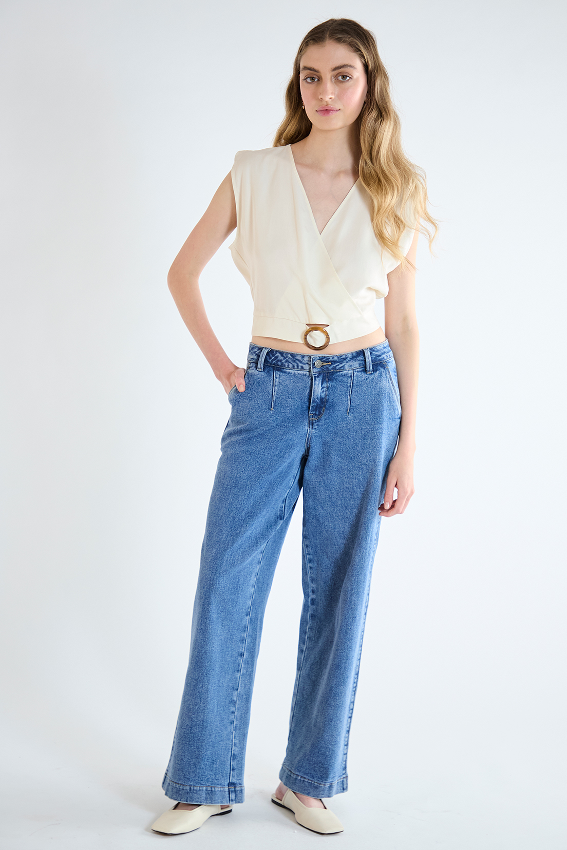 BLUSA MUJER IO BEIGE LISA - 5