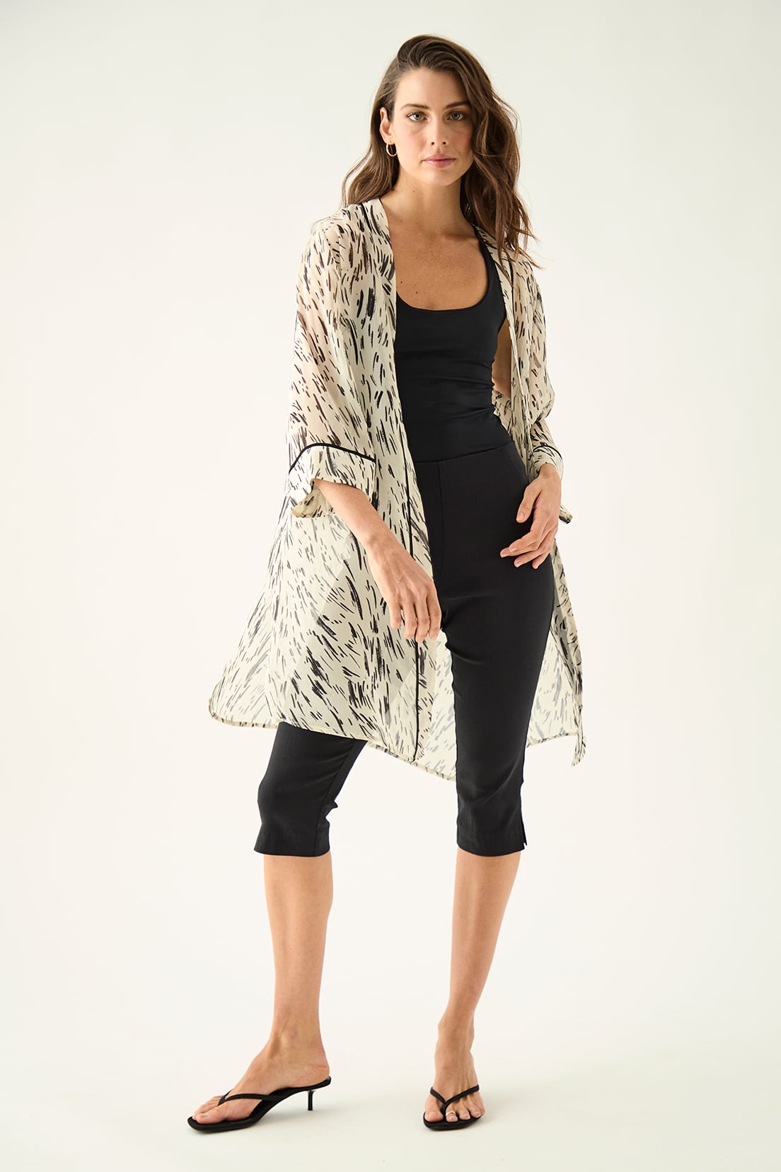 TAPADO MUJER ASH BEIGE ESTAMPADO - 1