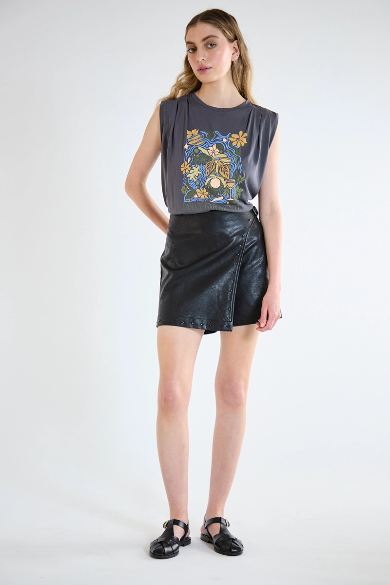 POLERA MUJER IO GRIS ESTAMPADA - 5