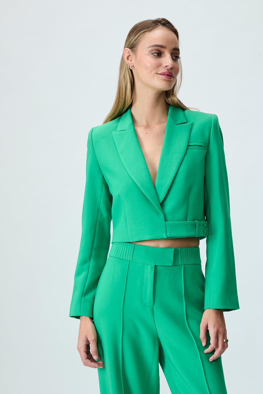 BLAZER MUJER IO VERDE LISO - 1
