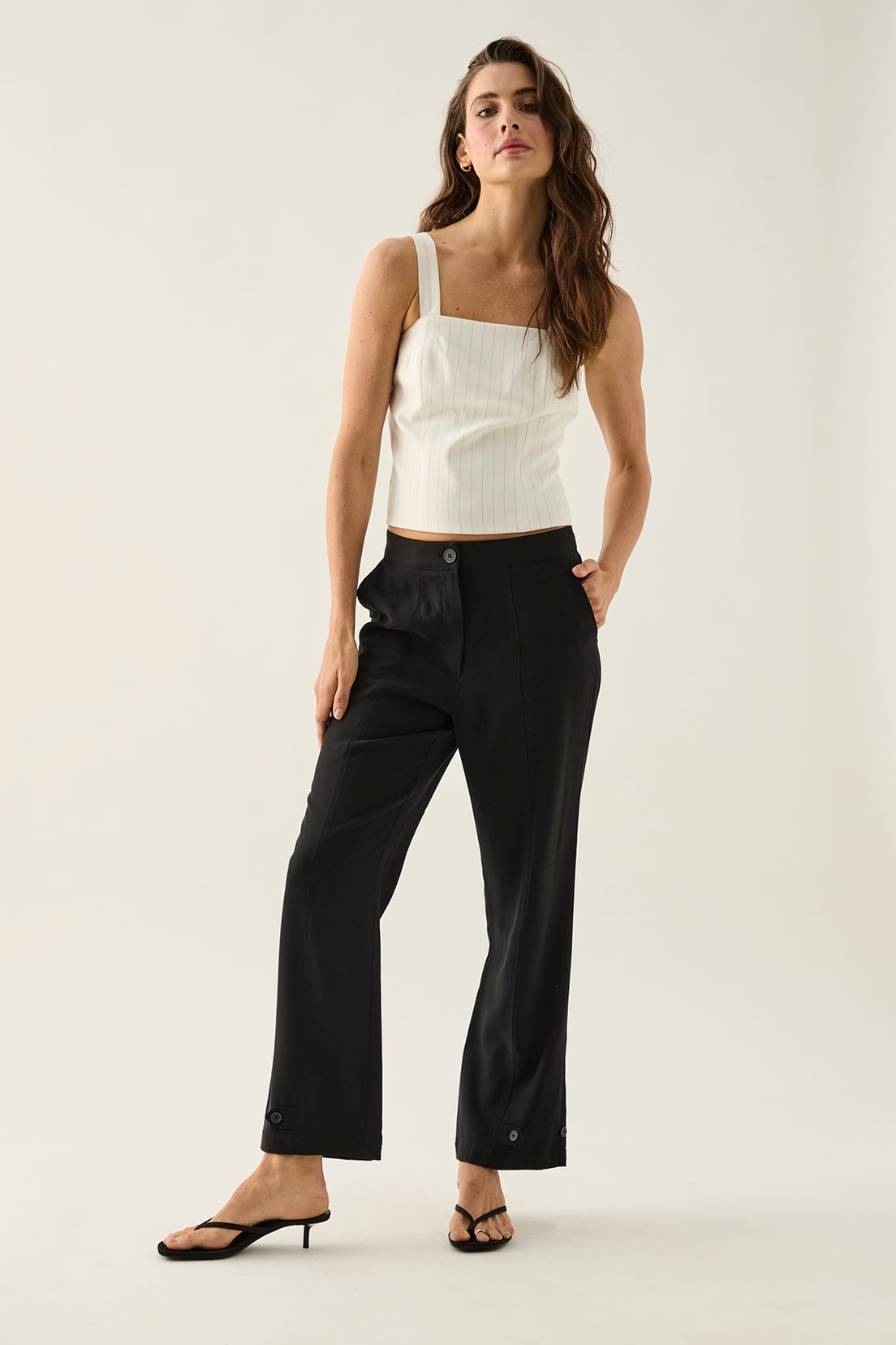 PANTALÓN MUJER ASH NEGRO LISO - 1