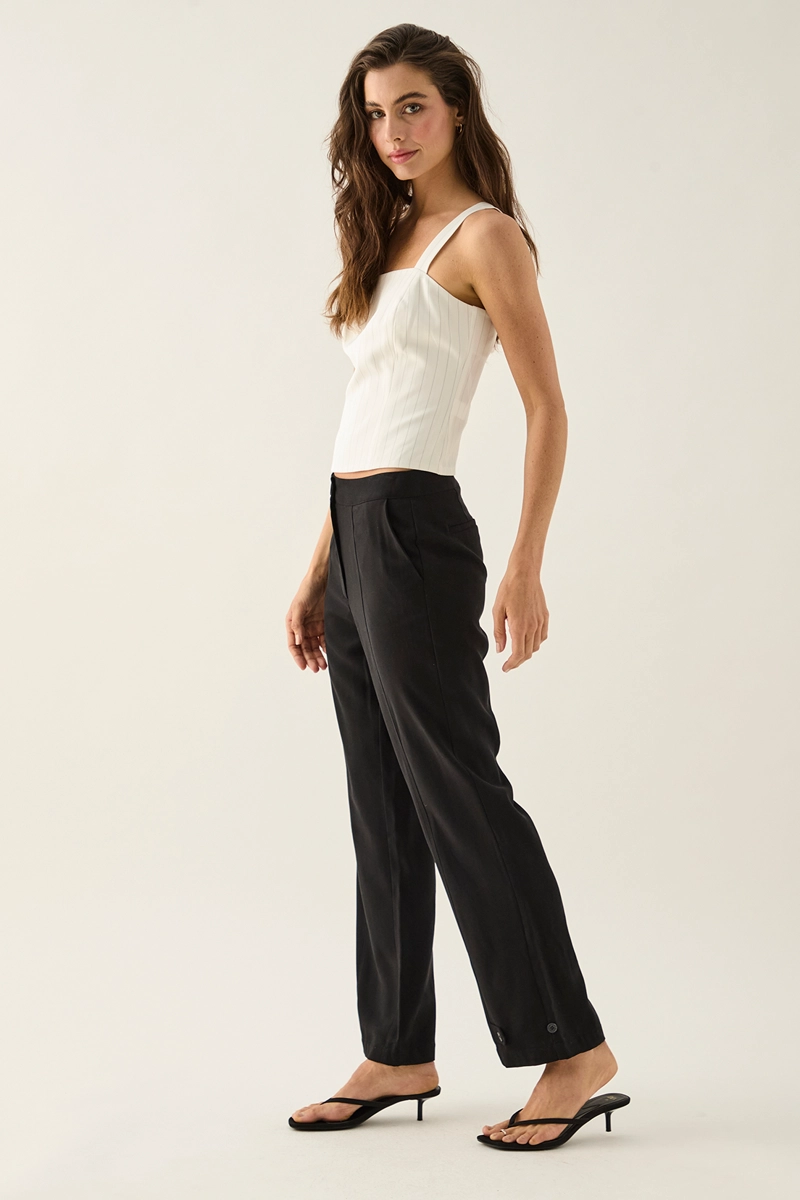 PANTALÓN MUJER ASH NEGRO LISO - 4