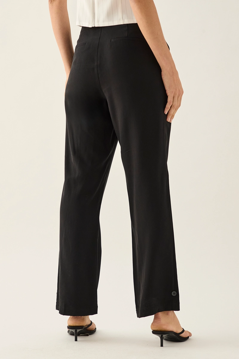 PANTALÓN MUJER ASH NEGRO LISO - 5