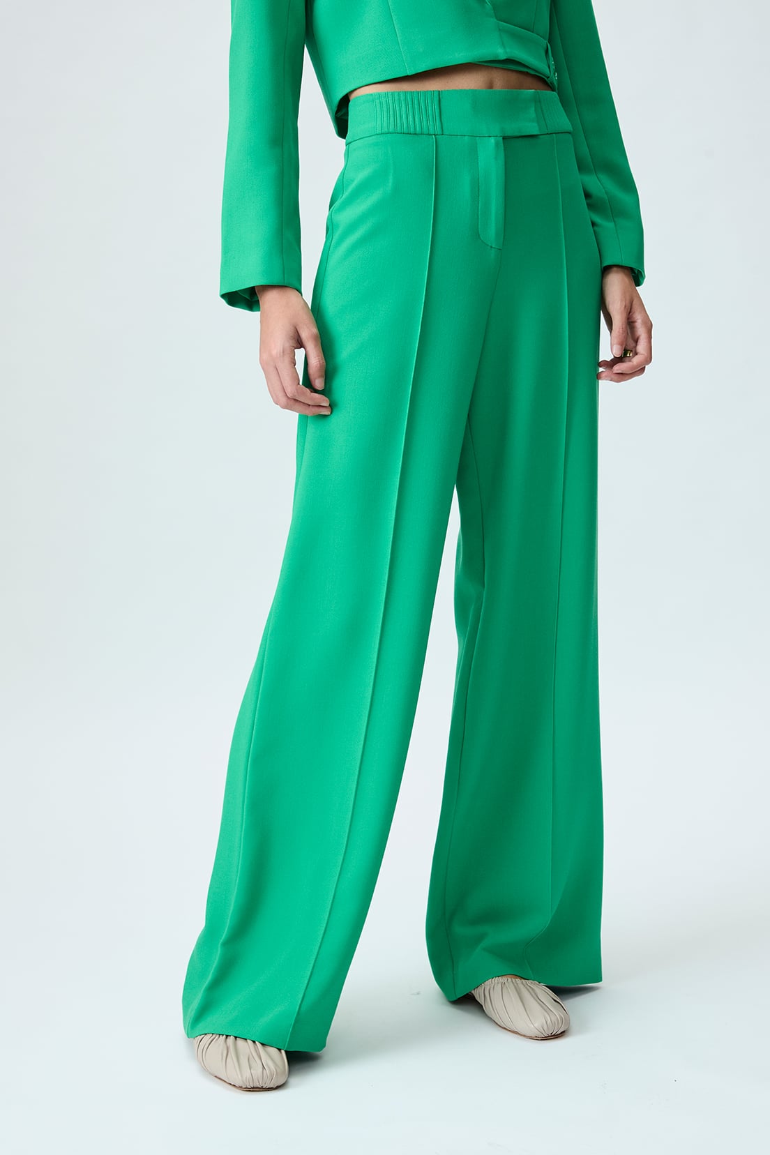 PANTALÓN MUJER IO VERDE LISO - 2