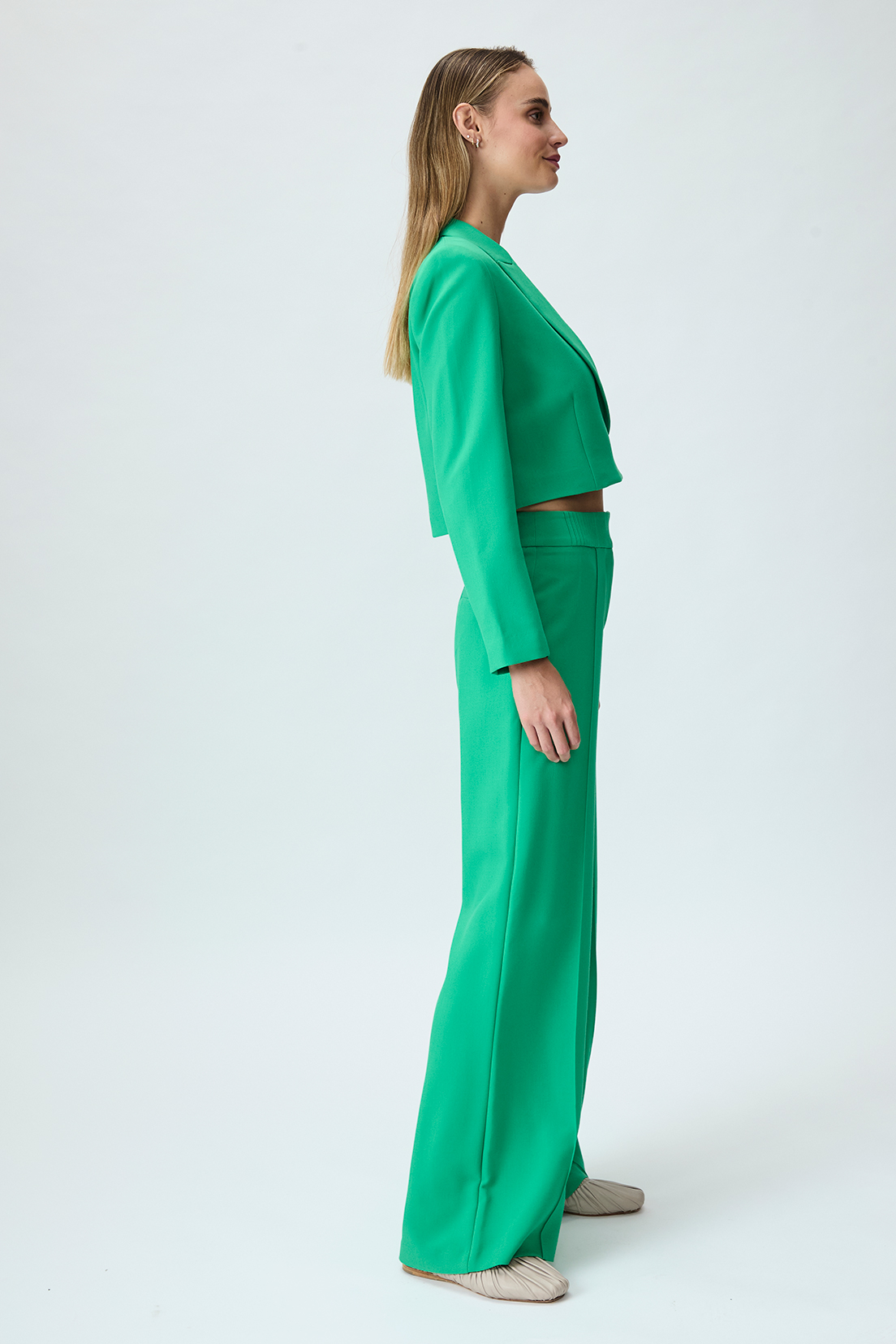 PANTALÓN MUJER IO VERDE LISO - 4