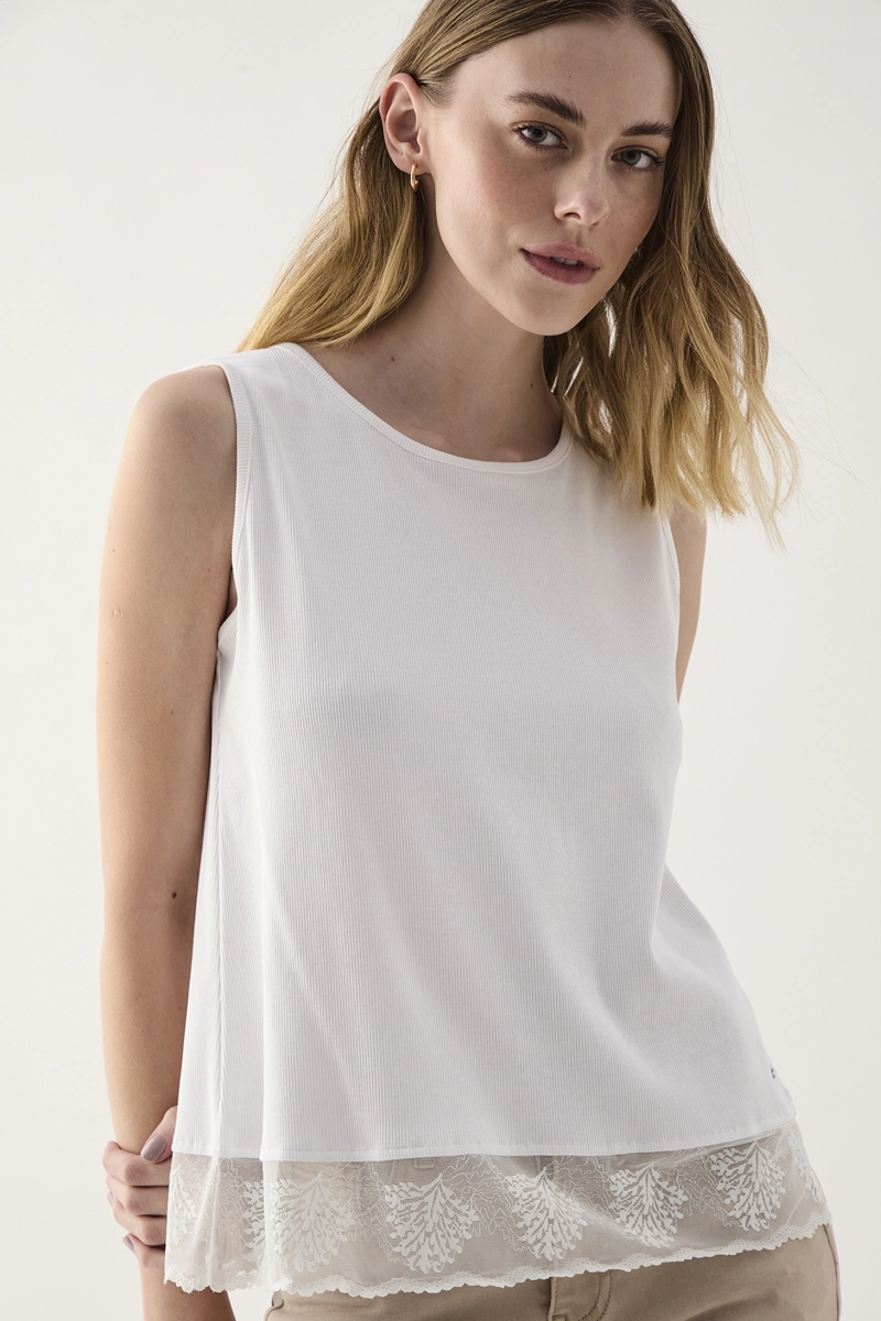POLERA MUJER ASH BLANCO LISA - 1