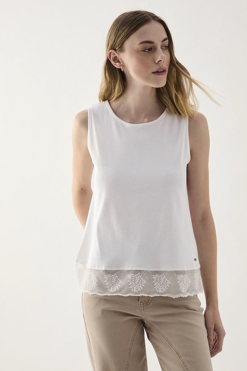 POLERA MUJER ASH BLANCO LISA - 2