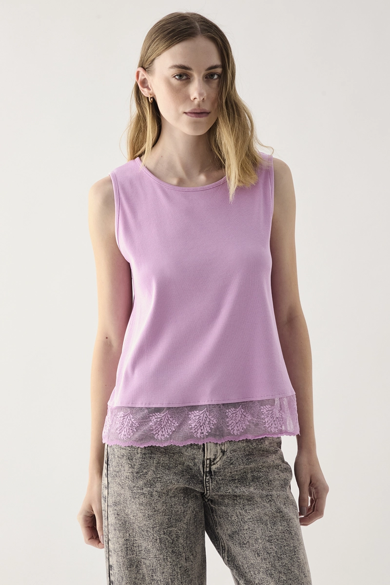 POLERA MUJER ASH ROSADO LISA - 1