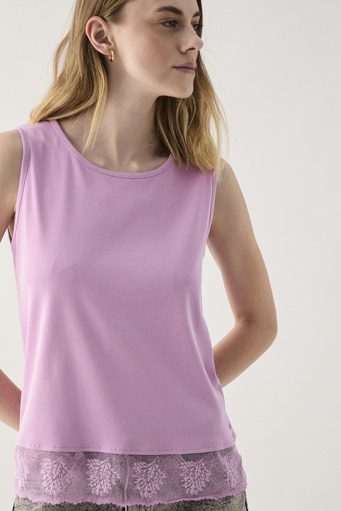 POLERA MUJER ASH ROSADO LISA - 5