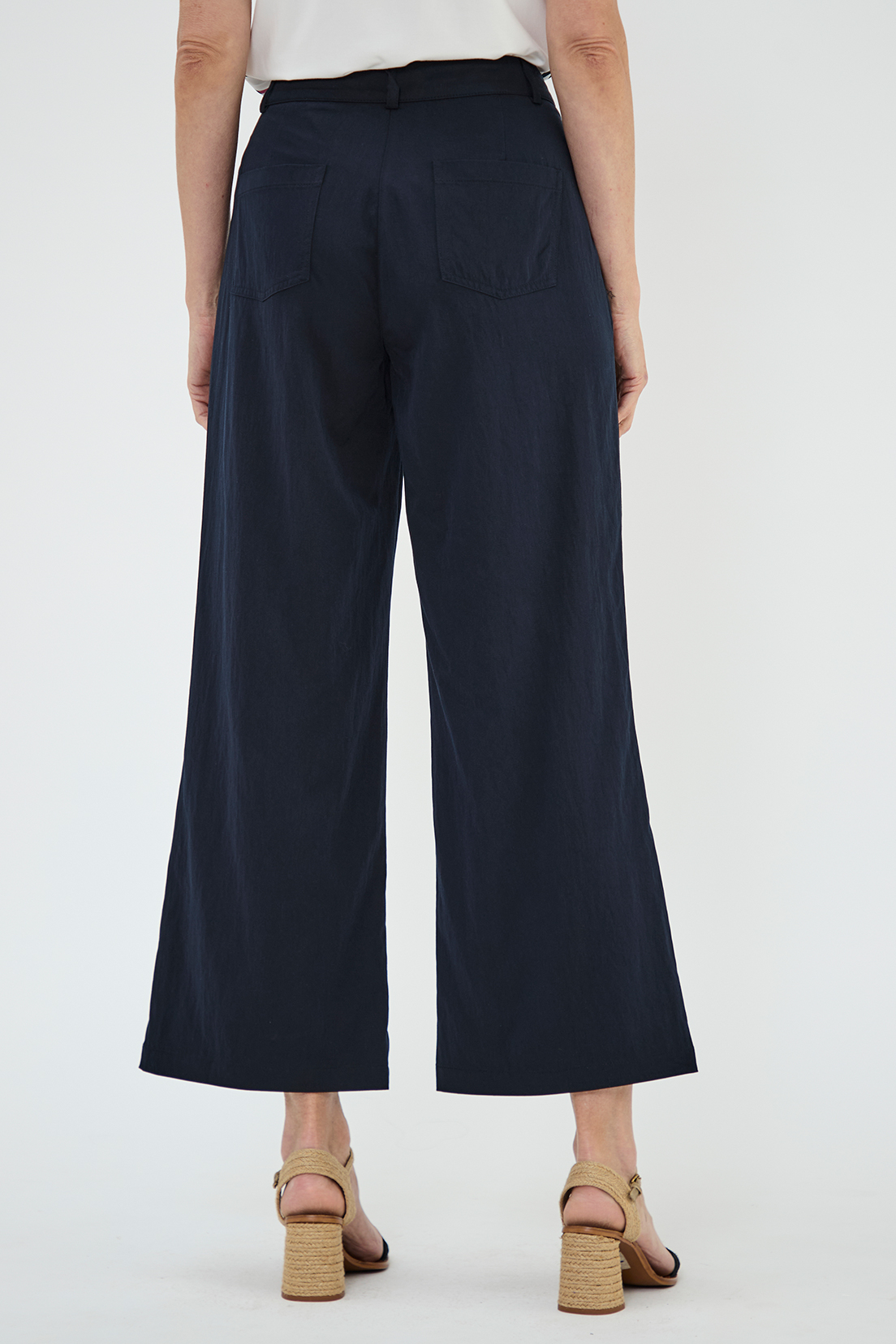 PANTALÓN MUJER MA GRIFFE AZUL WIDE CON PINZAS - 5