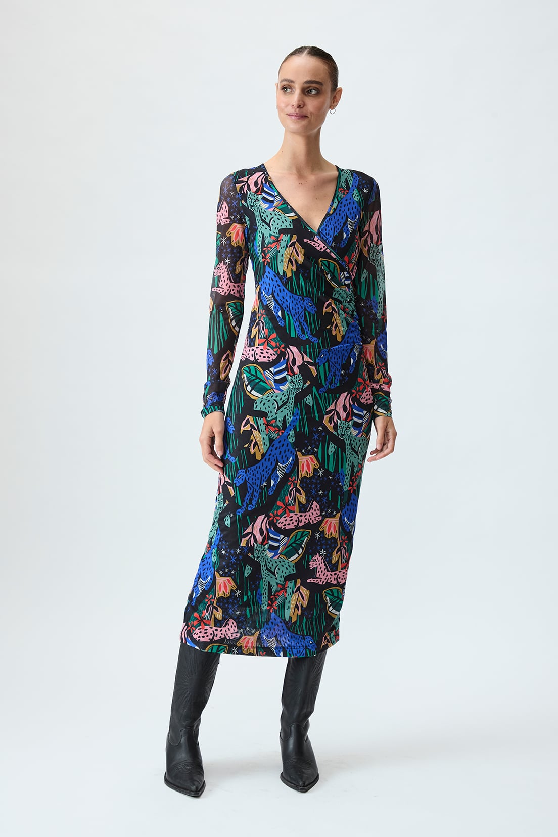 VESTIDO MUJER IO NEGRO FANTASIA LARGO - 1