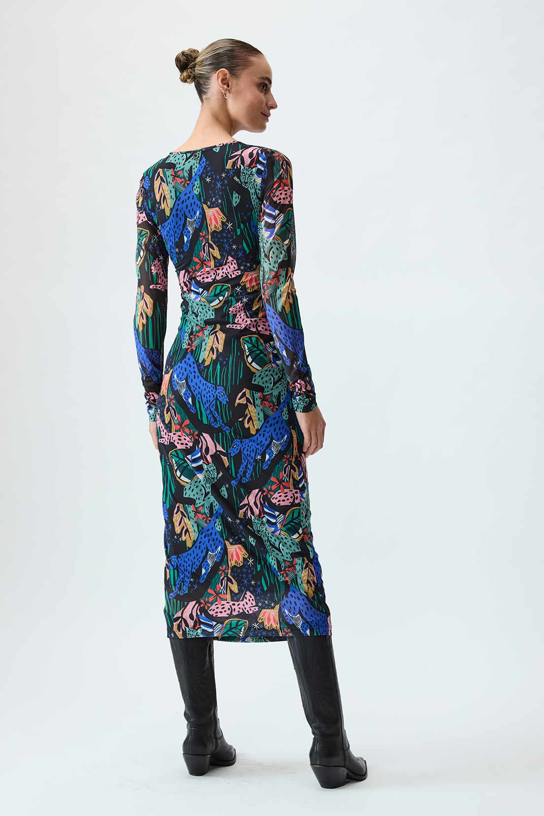 VESTIDO MUJER IO NEGRO FANTASIA LARGO - 5