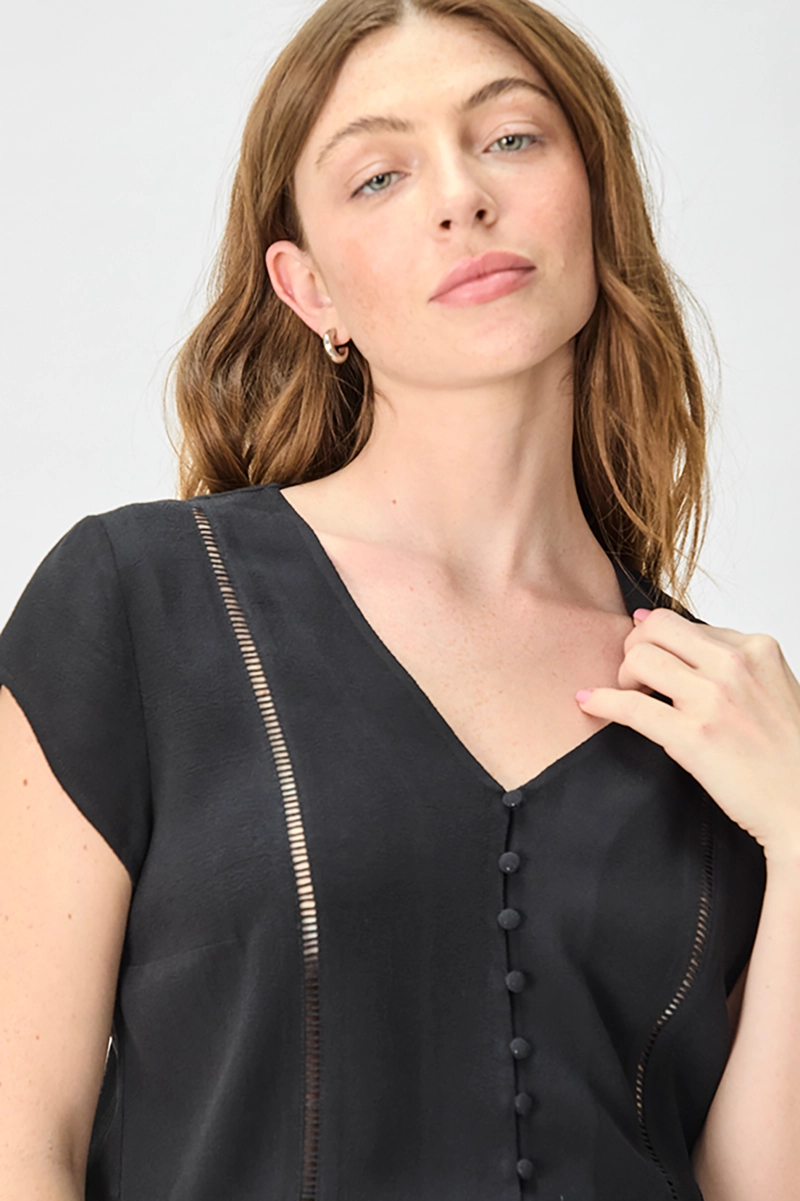 BLUSA MUJER IO NEGRO LISA - 2