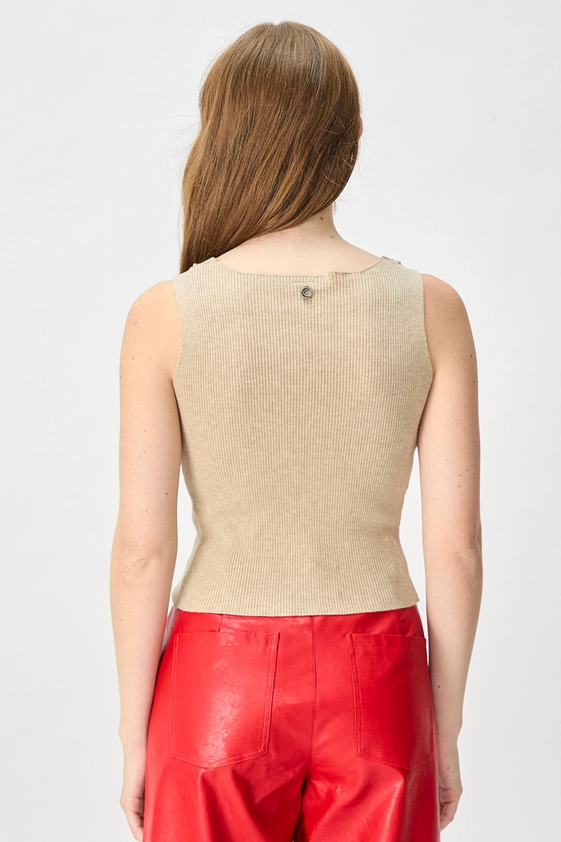 POLERA MUJER IO BEIGE LISA - 4
