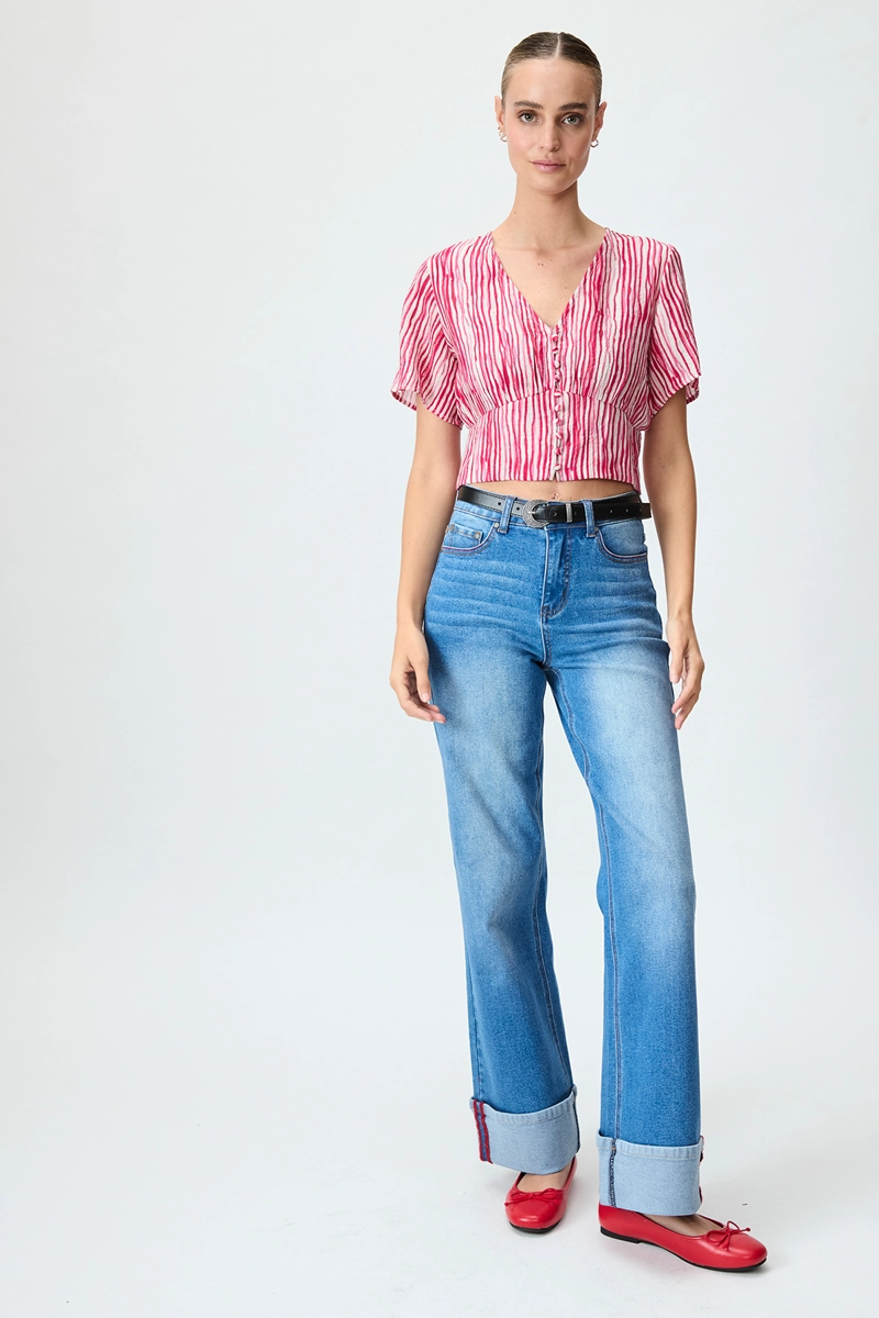 BLUSA MUJER IO ROJO FANTASIA - 5
