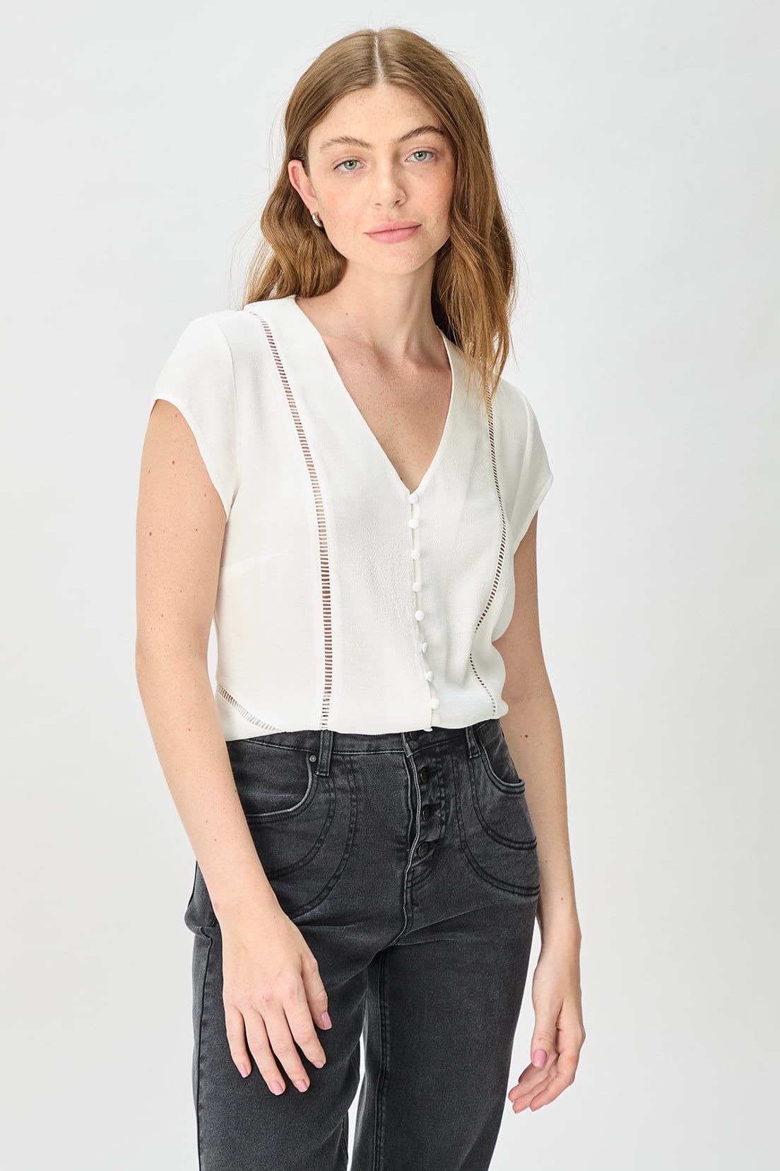 BLUSA MUJER BLANCO LISA - 1
