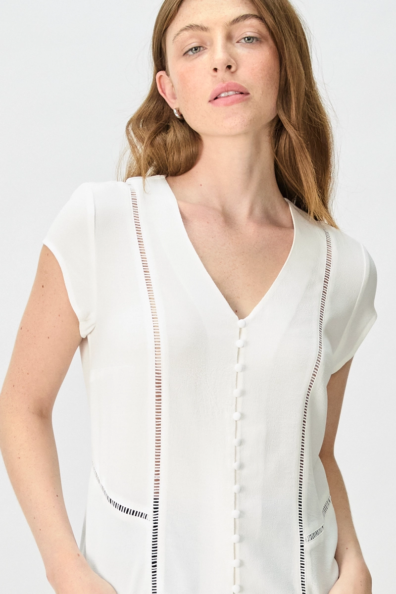 BLUSA MUJER BLANCO LISA - 2