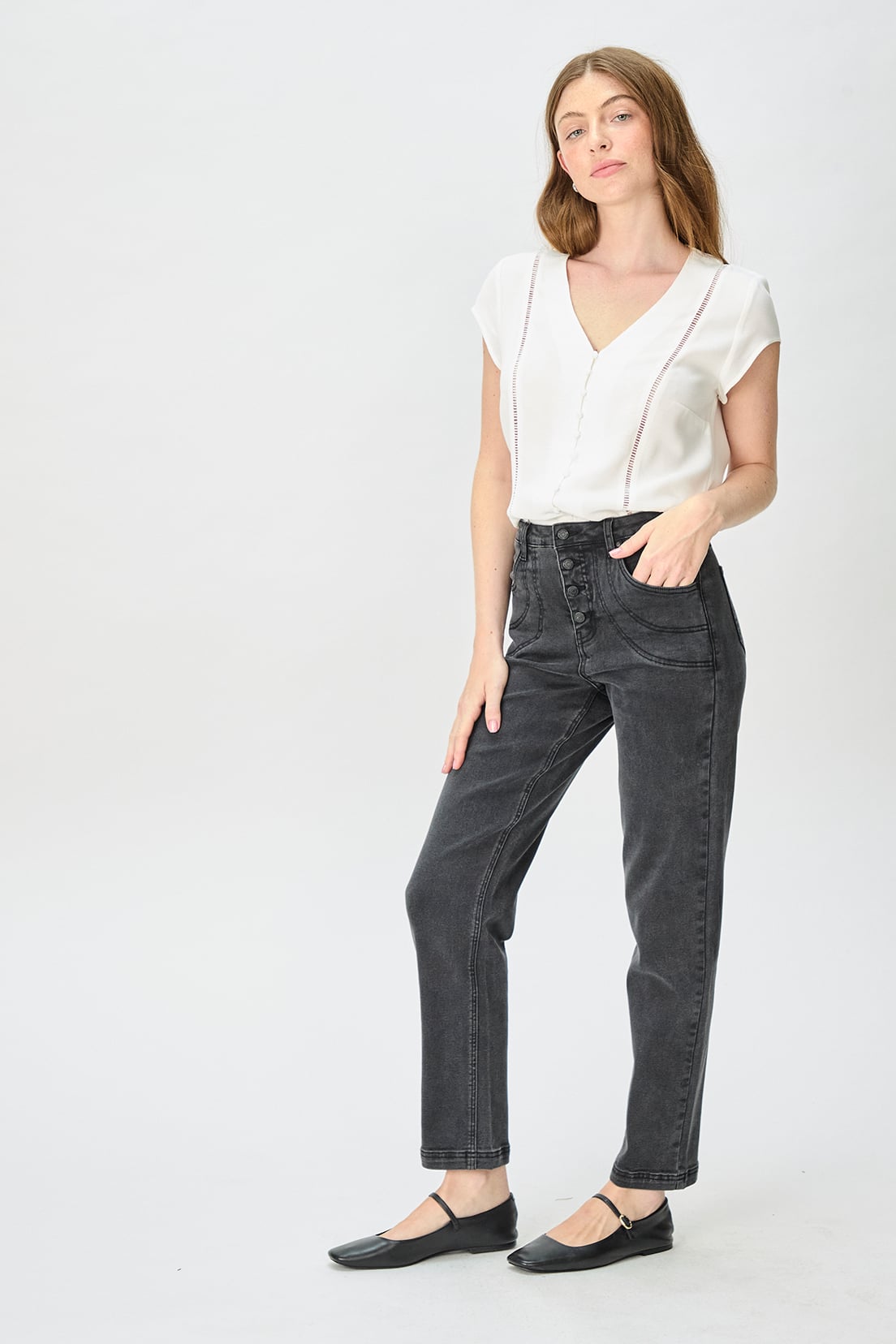 BLUSA MUJER BLANCO LISA - 3