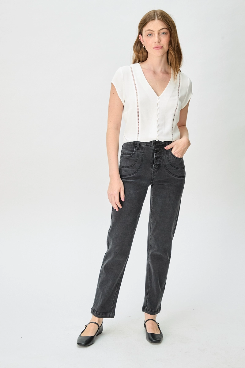 BLUSA MUJER BLANCO LISA - 5
