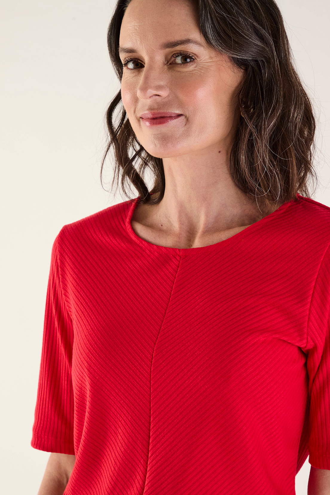POLERA MUJER GRIFFE ROJO LISA - 2