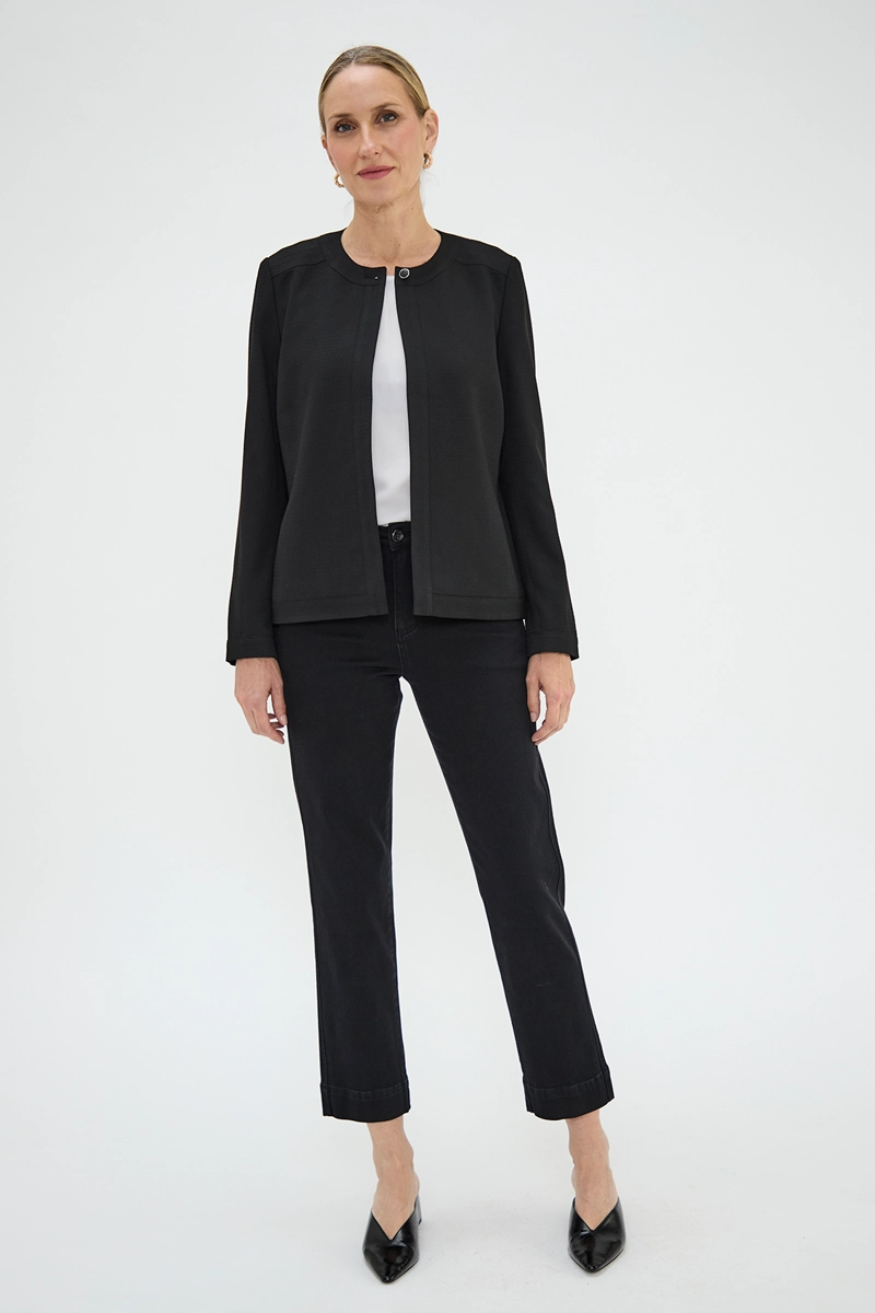 CHAQUETA MUJER GRIFFE NEGRO CORTA - 1