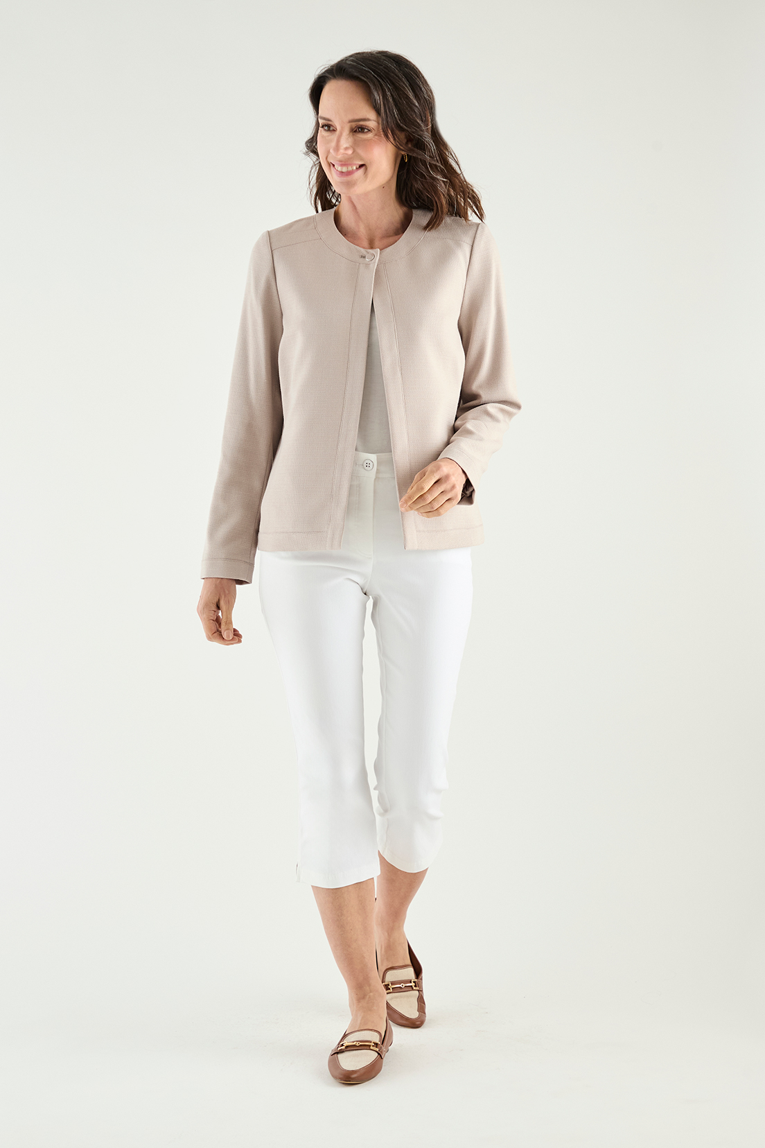 CHAQUETA MUJER GRIFFE GRIS CORTA - 1